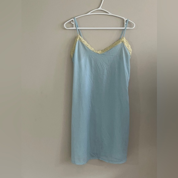 Blue polka dot slip dress - Picture 1 of 3
